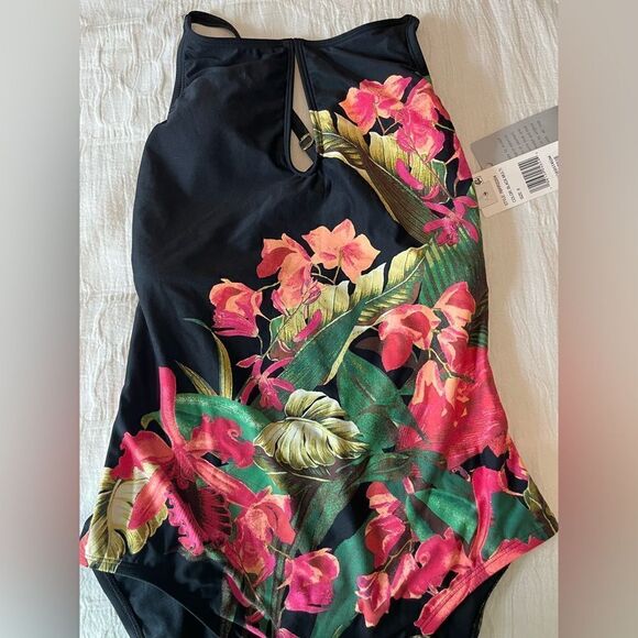 Bleu Rod Beattie Return to Rio Keyhole One Piece - Black Multi Size 6 NWT - Picture 3 of 8
